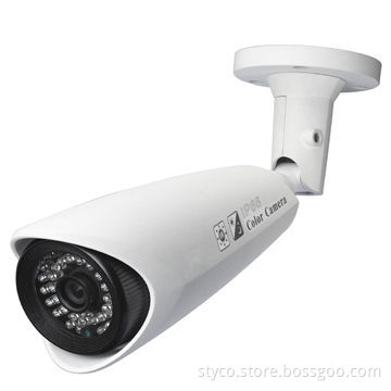 Megapixel Outdoor IR Camera with 5-megapixel Aptina 9P006 CMOS, PoE Function, 3.6mm Board Lens